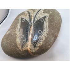 Hand-carved Granite river stone, Butterfly   153075921737